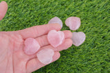 1 Pc Rose Quartz Heart Shaped Healing Stones Gemstone Hearts Healing Stones