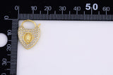 14k Gold  Clasp clicker Lock Clasp, 14x25mm, Catholic Theme, Bracelet Necklace Clicker Connector