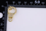 1 pc- 14k Gold Fill Lobster claw clasp for Bracelet Necklace Buckle Micro paved ,CZ Cubic Clasp Fastener- 14x22mm