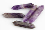 1 Pc Amethyst- NATURAL Double Pointed Top Drilled---Perfect for Jewelry--- Average size 35-50mm