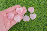 1 Pc Rose Quartz Heart Shaped Healing Stones Gemstone Hearts Healing Stones