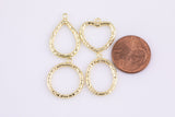 4 pcs 14k gold  Hammered Drops- Teadrop, Oval, Heart Circle -18mm