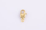 4 pcs- Dainty Self Closing Swivel Clasps Lobster Clasp - 18kt Gold for Charm Lock Jewelry Supply Component- 9x17mm