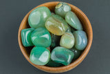 Natural Green Chalcedony Tumbled Nuggets- 100 grams-3.5 ounces - .5 inch-1.5 inch Size- Roughly 15 pcs per bag