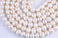 Natural 10-11mm High Quality Round Freshwater Pearl Gemstone Beads- 15 inch per strand