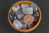 Natural Blue Chalcedony Tumbled Nuggets- 100 grams-3.5 ounces - .5 inch-1.5 inch Size- Roughly 15 pcs per bag