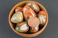 Natural Indian Agate Tumbled Nuggets- 100 grams-3.5 ounces - .5 inch-1.5 inch Size- Roughly 8 pcs per bag