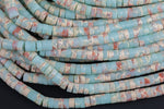 Aqua Terra Sediment Jasper Heishi Discs Beads 2x4mm 3x6mm 15.5" Strand