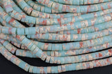 Aqua Terra Sediment Jasper Heishi Discs Beads 2x4mm 3x6mm 15.5" Strand