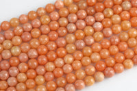 Light Peach Calcite Round Beads 4mm 6mm 8mm 10mm 12mm 15.5" Strand