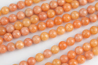 Light Peach Calcite Round Beads 4mm 6mm 8mm 10mm 12mm 15.5" Strand