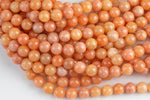 Light Peach Calcite Round Beads 4mm 6mm 8mm 10mm 12mm 15.5" Strand