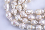 14mm Large Baroque Freshwater Pearl, Full strands!