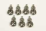 7 Laughing Buddha Charms Buddhism Namaste Wisdom Meaning 15x27mm