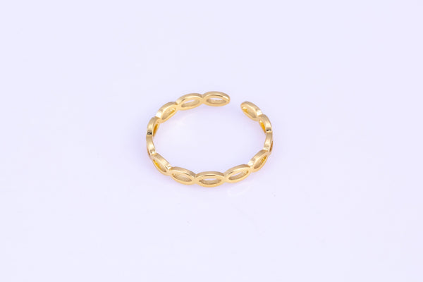 1 pc Gold Ring Oval Ring, Adjustable Ring, Minimalist Cz Ring, Micro Pave Ring, Gold Open Ring, Dainty Jewelry