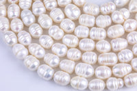8*12mm, 9*13mm Potato Nugget Pearl A Quality Round Freshwater Pearl-Full Strand 15.5 inch Strand