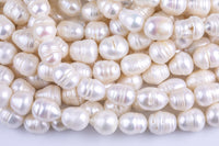 8*12mm, 9*13mm Potato Nugget Pearl A Quality Round Freshwater Pearl-Full Strand 15.5 inch Strand