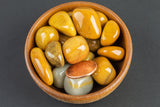 Natural Yellow Jade Nuggets- 100 grams-3.5 ounces - .5 inch-1.5 inch Size- Roughly 15 pcs per bag