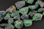 Natural Rainbow Fluorite - New Organic Cut Matte Rough Raw Unpolished Beads 15.5" Strand Gemstone Beads- 22x24mm