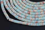 Aqua Terra Sediment Jasper Heishi Discs Beads 2x4mm 3x6mm 15.5" Strand