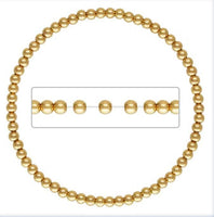 14k Gold Filled Bead Bracelet | Gold Bead Bracelet | Gold Ball Bracelet | Gold Filled Beaded Bracelet- USA Made material