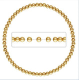 14k Gold Filled Bead Bracelet | Gold Bead Bracelet | Gold Ball Bracelet | Gold Filled Beaded Bracelet- USA Made material
