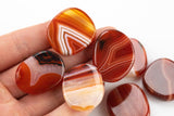 Carnelian Small Flat Disk Pieces Healing Stones about 1" across Pre-charged