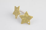 8pcs Matte Gold Earring Earrings stud findings High Quality Matte Gold Plating 8pcs/4 pairs- Star- 16mm