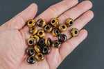 Tiger Eye Pi Stone 14 mm Donut