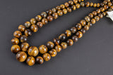 Tiger Eye Graduated Smooth Round Beads 6-18mm 16.5" Strand