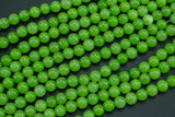 Green Grape- JADE Smooth Round- 6mm 8mm 10mm 12mm-Full Strand 15.5 inch Strand AAA Quality