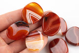 Carnelian Small Flat Disk Pieces Healing Stones about 1" across Pre-charged