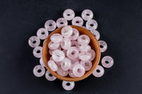 Natural Rose Quartz Pi Stone 14 mm Donut