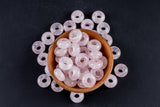 Natural Rose Quartz Pi Stone 14 mm Donut
