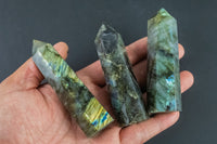1 Pc Natural Labradorite  Obelisk Tower Point wand healing crystal
