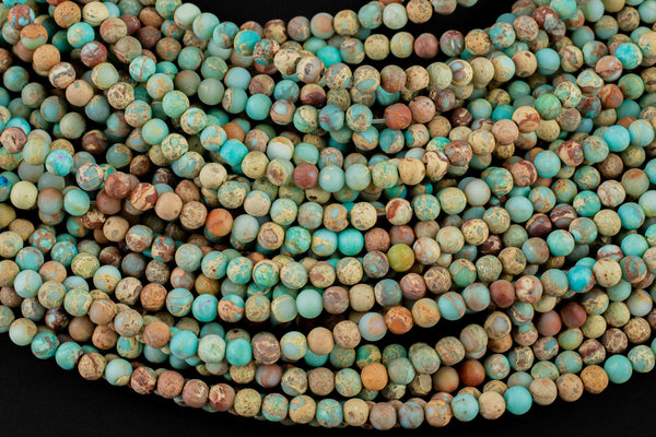 Natural AFRICAN Sea Sediment Jasper Matte round sizes 4mm, 6mm, 8mm, 10mm, 12mm- Full 15.5 Inch Strand- Gemstone Beads