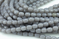 8x10mm Crystal Barrel  -2 or 5 or 10 STRANDS- 16 Inch Strand- Gray