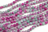 Pale Charoite- JADE Smooth Round- 6mm 8mm 10mm 12mm-Full Strand 15.5 inch Strand AAA Quality