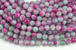 Pale Charoite- JADE Smooth Round- 6mm 8mm 10mm 12mm-Full Strand 15.5 inch Strand AAA Quality