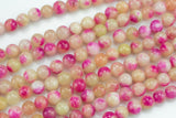 Pale Light Plum Watermelon- JADE Smooth Round- 6mm 8mm 10mm 12mm-Full Strand 15.5 inch Strand AAA Quality