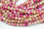 Pale Light Plum Watermelon- JADE Smooth Round- 6mm 8mm 10mm 12mm-Full Strand 15.5 inch Strand AAA Quality