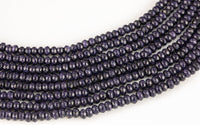 Blue Goldstone Beads Faceted Roundel 6mm Beads Puffy Full Strand 15.5 Inches Long AAA Quality