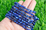 Kyanite Stretchy String Oval Bracelet Crystal Gemstone Crystal Bracelets - Gemstone Nugget Bracelets Handmade Jewelry Bracelet