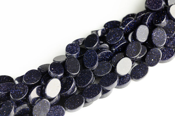 Blue Goldstone Beads Oval 14x10mm Gemstone Beads