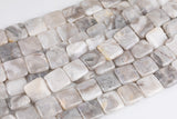 Natural Gray Phoenix Agate Beads Square beads 20mm