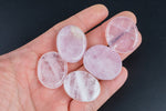 Natural Rose Quartz Small Flat Disk Pieces Healing Stones about 1" across Pre-charged