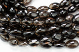 Natural Smokey Quartz beads, Smooth Nugget, Full Strand 15 inch Strand- High Polish