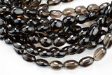 Natural Smokey Quartz beads, Smooth Nugget, Full Strand 15 inch Strand- High Polish