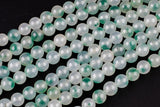 Light Moss Agate Round Beads 4mm Round Beads 6mm Round Beads 8mm Round Beads Green Gemstone High Polish Spheres 15.5" Strand