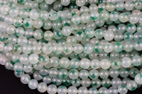 Light Moss Agate Round Beads 4mm Round Beads 6mm Round Beads 8mm Round Beads Green Gemstone High Polish Spheres 15.5" Strand